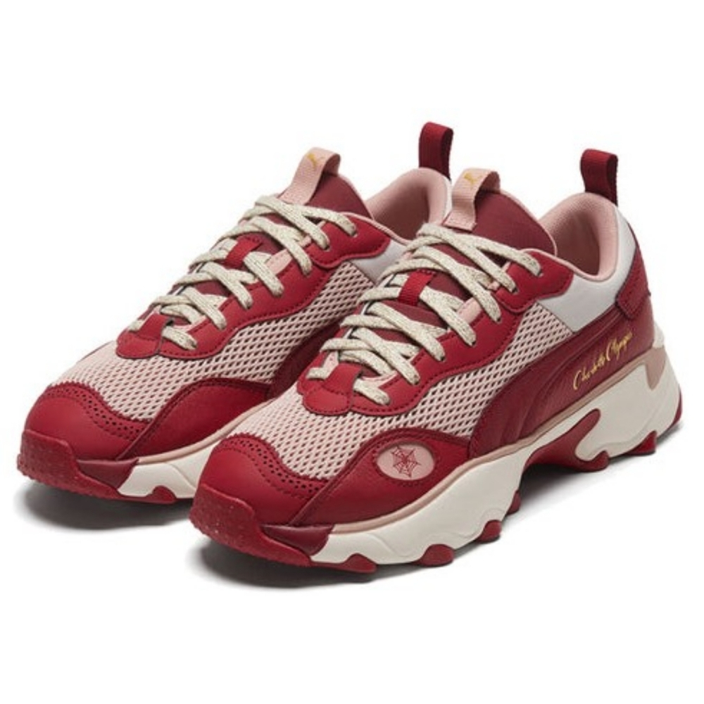 PUMA X CHARLOTTE OLYMPIA Pulsar Sneakers in Red Dahlia-6.5 - Picture 2 of 11